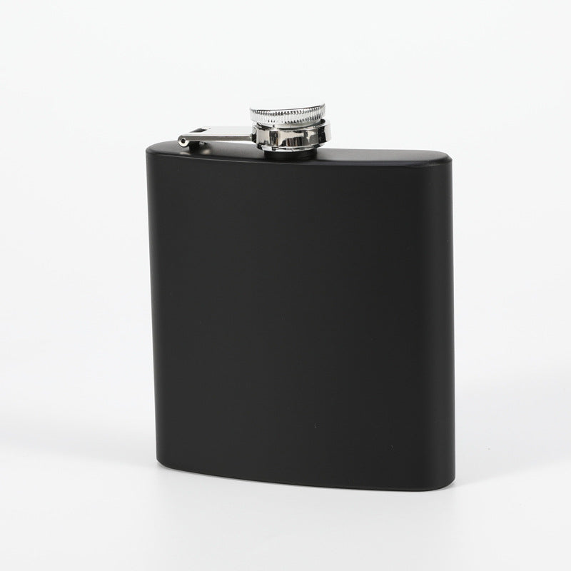 Matte Black 6-12oz Portable Stainless Steel Hip Flask for Camping