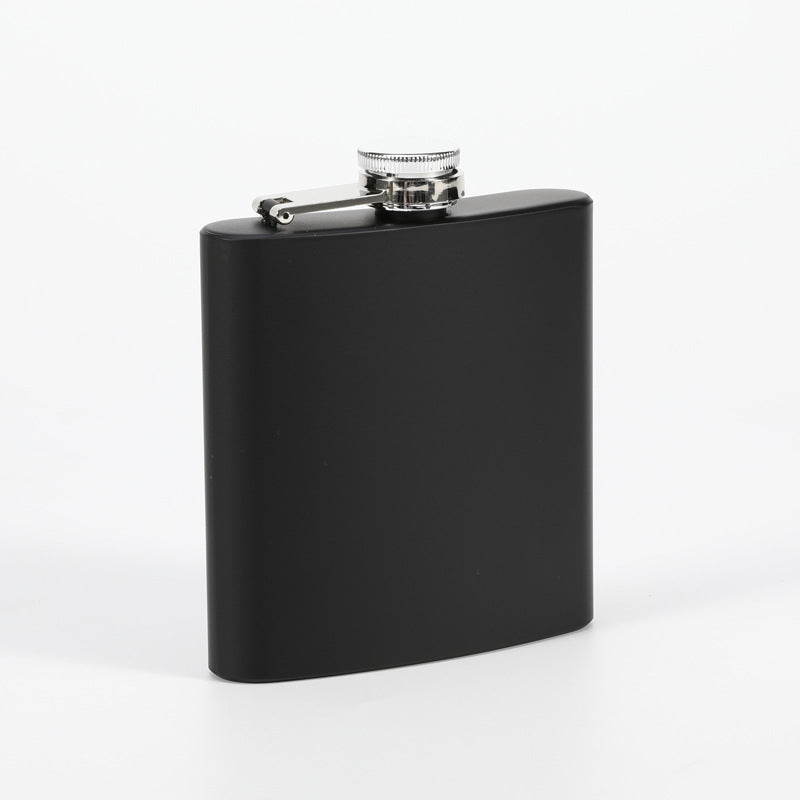 Matte Black 6-12oz Portable Stainless Steel Hip Flask for Camping